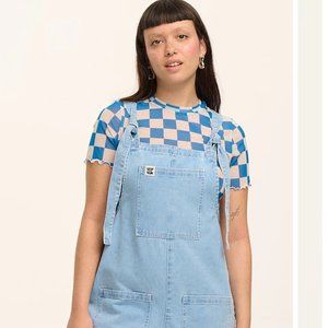 Lucy and Yak Organic Demin Dungaree/Overalls in Lightwash Blue Denim Size 8Reg
